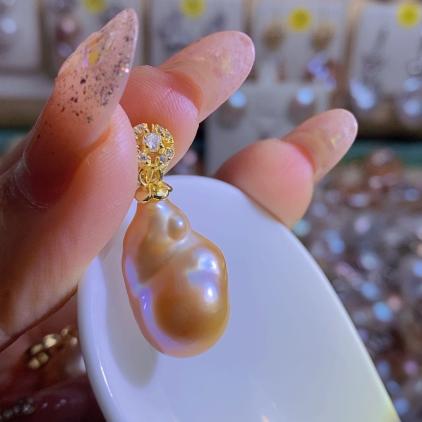 【闪购商品】淡水珍珠天然淡水珍珠（微瑕）合金