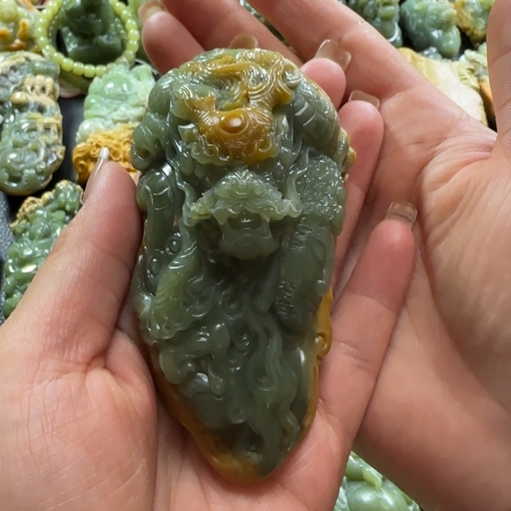 和田玉未镶嵌手把