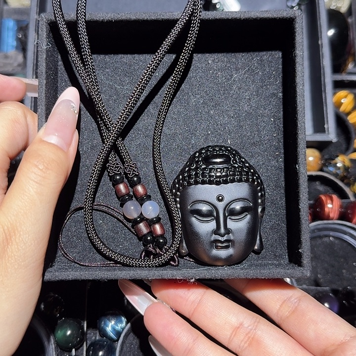 ꧁***꧂黑曜岩未镶嵌吊坠(不含链)