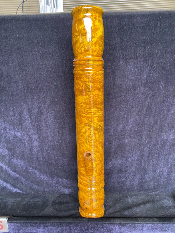 实木筒直筒造型水烟筒云南十八怪工艺摆件黄金樟树榴水烟筒