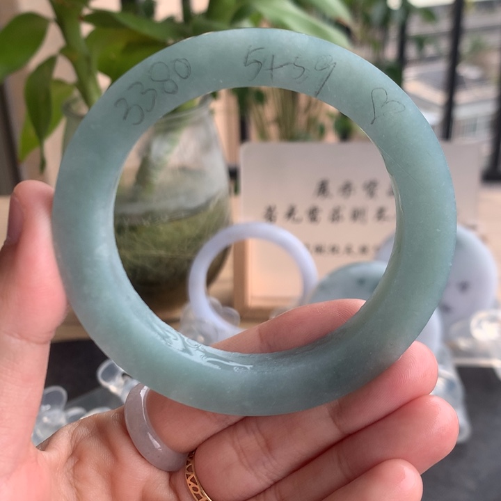 定制翡翠未镶嵌手镯53-59美人条