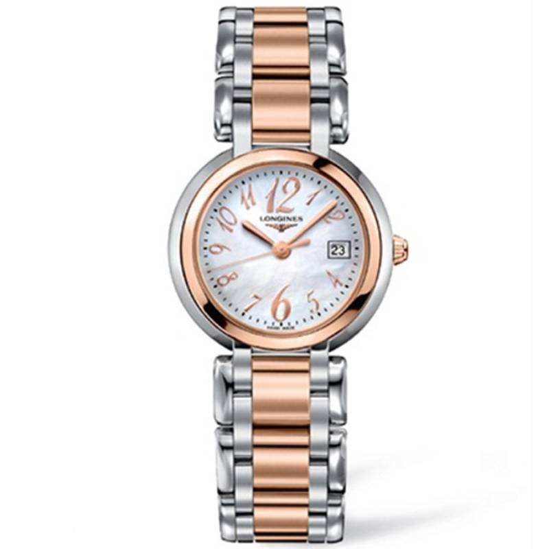 99新 Longines/浪琴 心月112/石英/玫瑰金数字/表径30mm/女士腕表