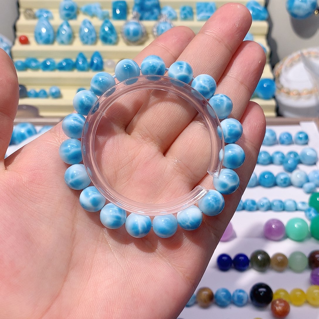 针钠钙石（海纹石）未镶嵌珠宝半成品