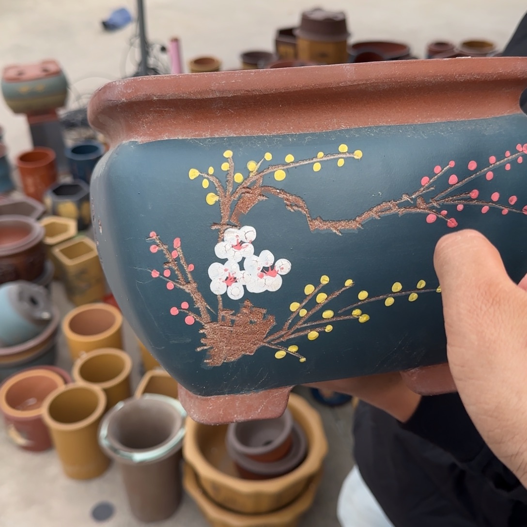 紫砂花盆瑕疵和瑕疵