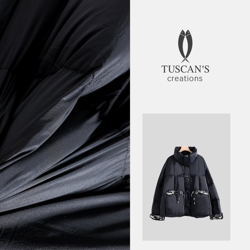 TUSCAN'S CREATIONS经典简约女士通勤百搭宽松短款羽绒服时代双鱼