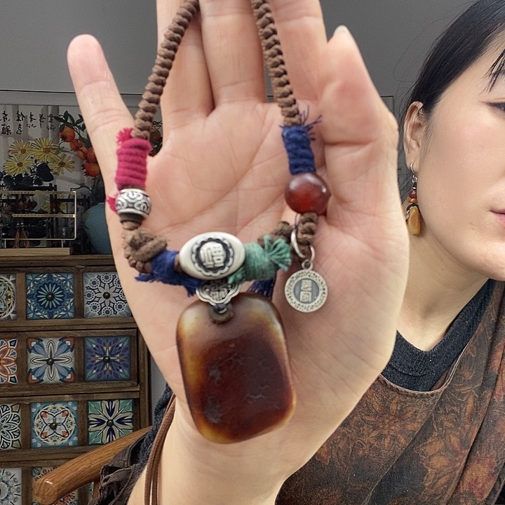 蜜蜡项链未镶嵌项链