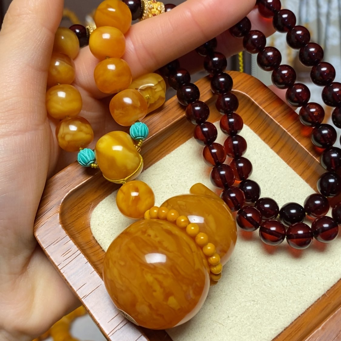 【闪购商品】蜜蜡颈饰未镶嵌项链