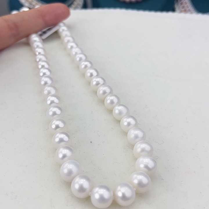 淡水珍珠颈饰未镶嵌卡9冷白