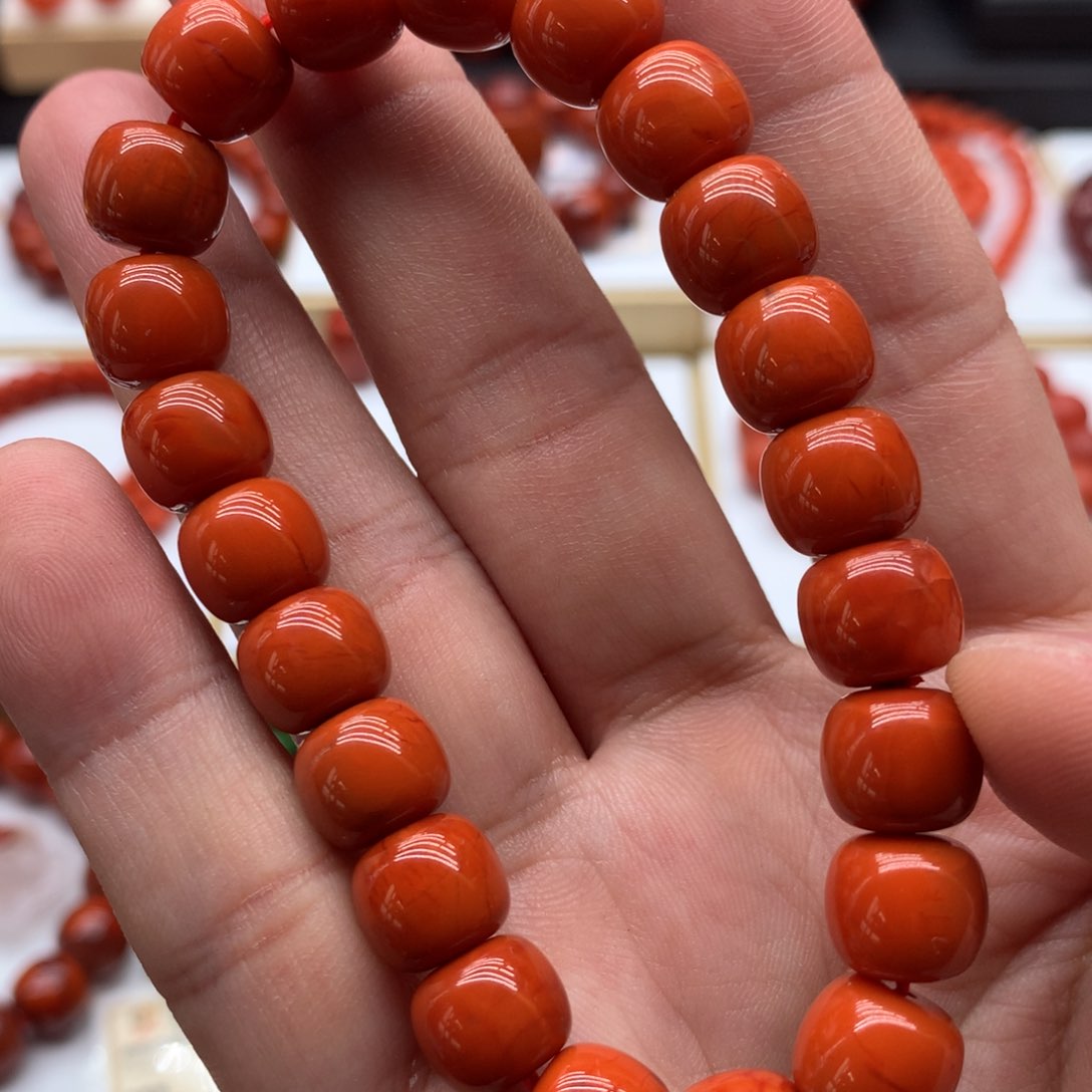 南红玛瑙手链未镶嵌