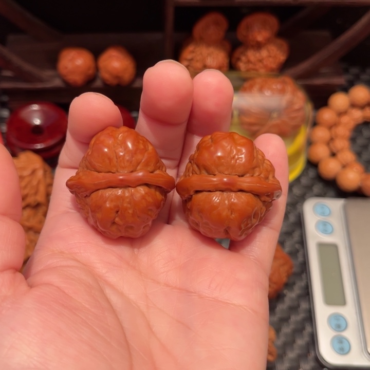 文玩核桃把件蛤蟆头35