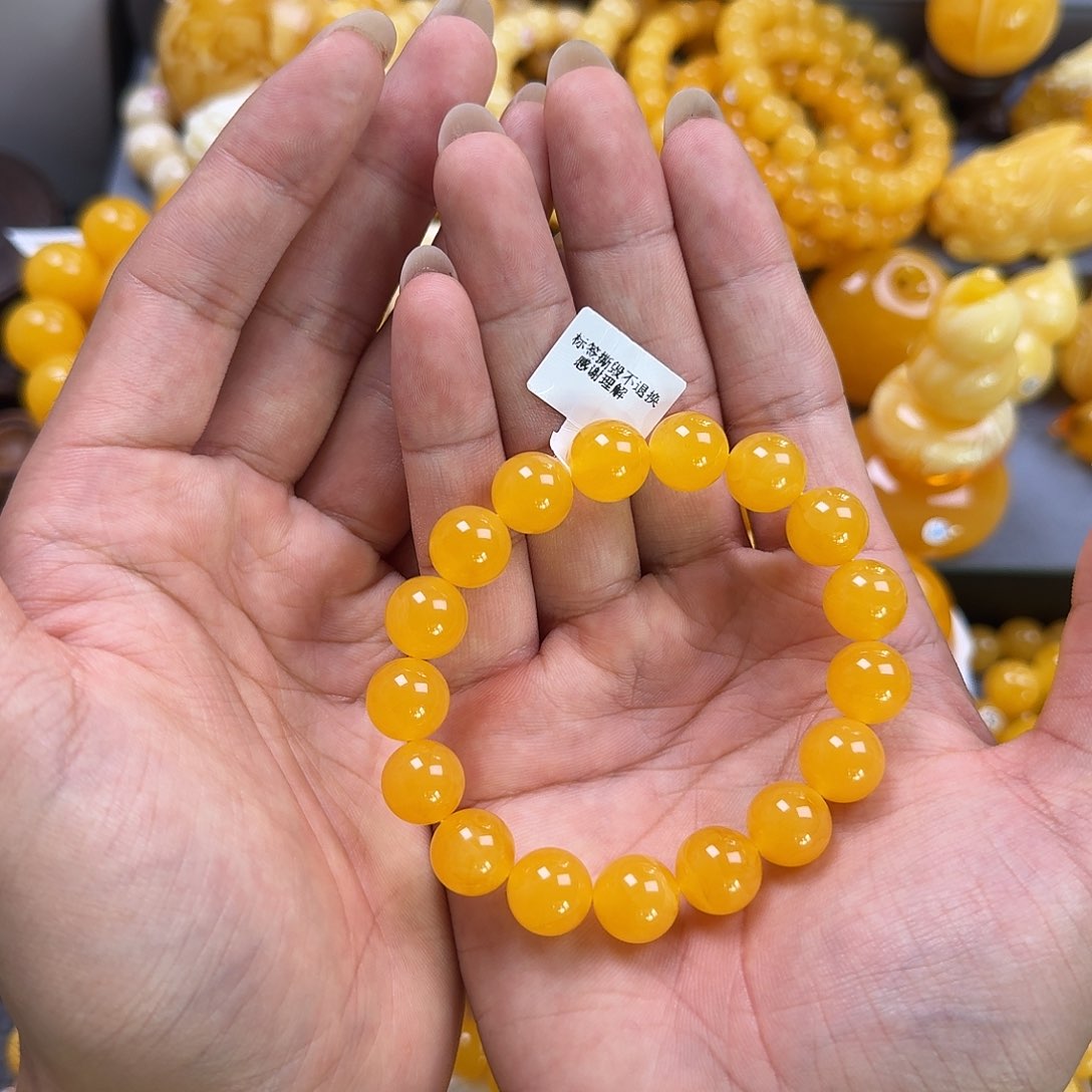 蜜蜡珠宝奇石未镶嵌同料12mm