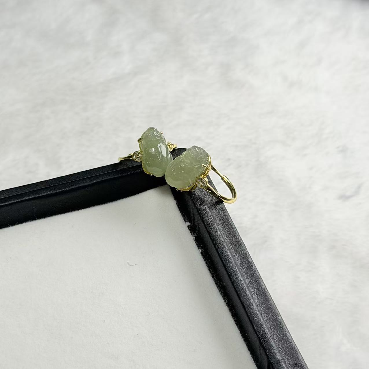 【睿泽赏宝】S925和田玉貔貅戒指有暇多样性发一 16*9*5 KL0130223