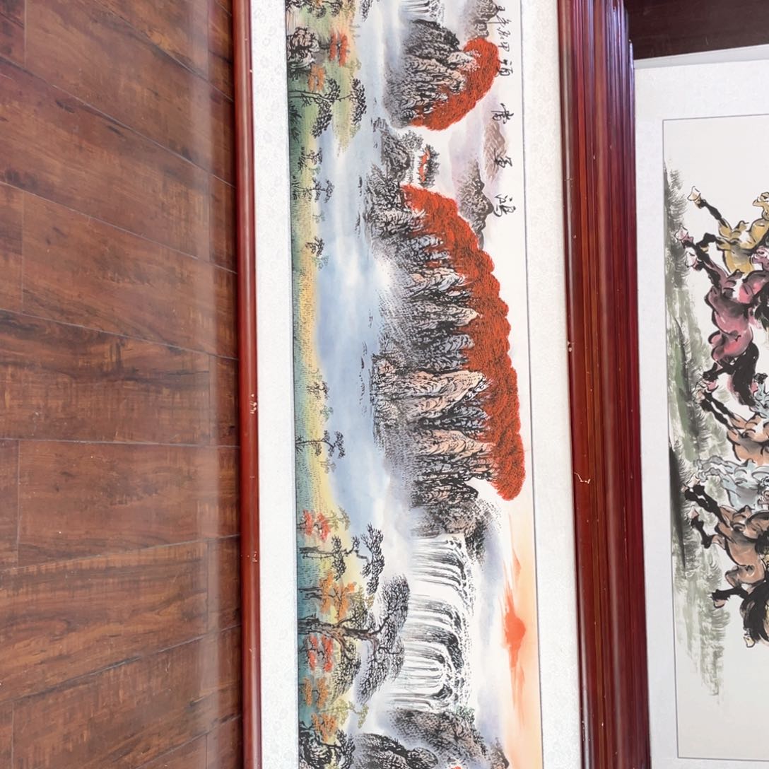 国画带框尺寸48*163厘米