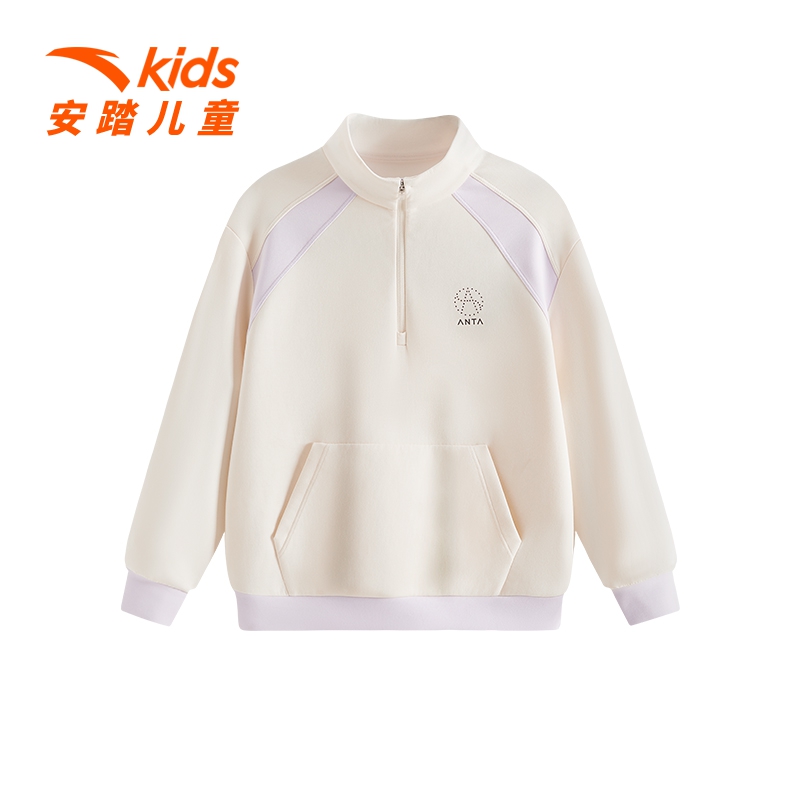 综训系列-安踏儿童2025冬季半拉链舒适亲肤运动卫衣362547703