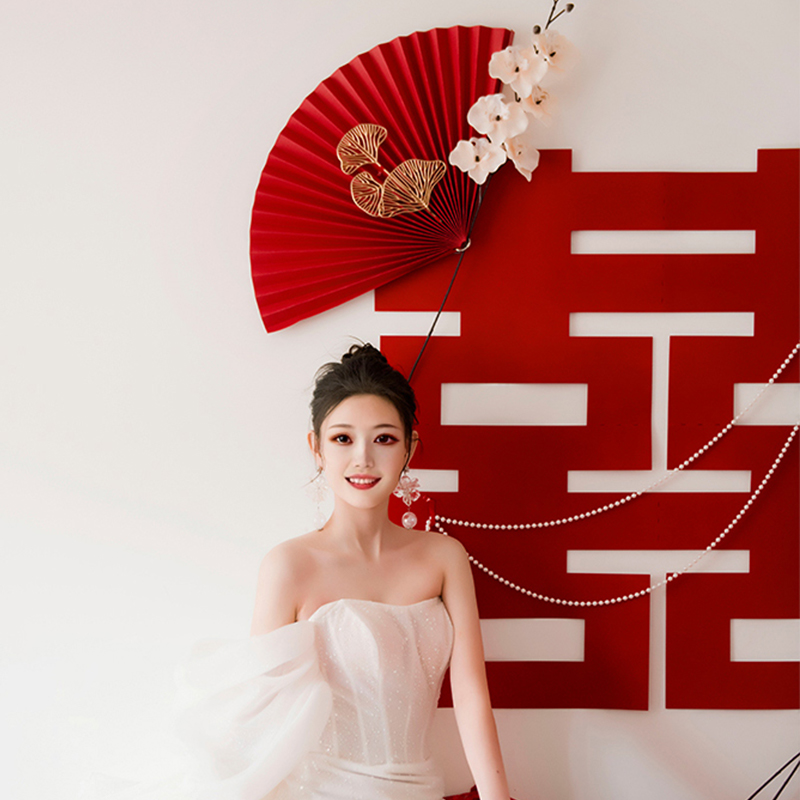 喜字贴婚房布置结婚新房囍字婚礼男方女方卧室床头背景墙装饰