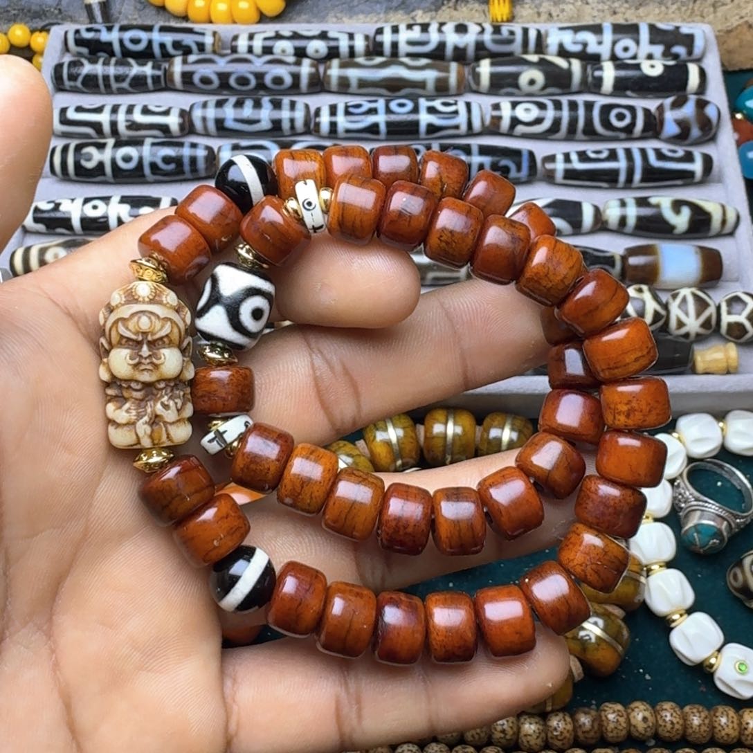 柏香籽/百香籽吊坠牦牛骨