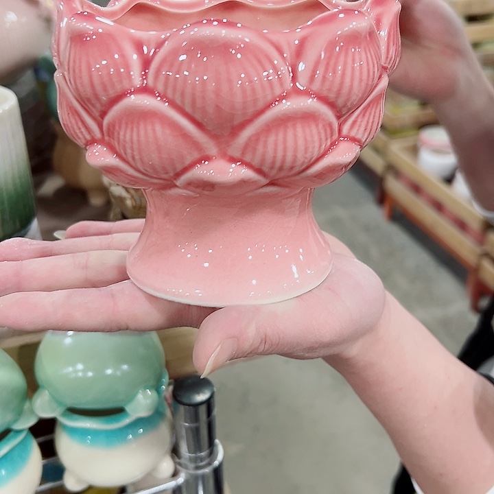 有孔.凑满10元发货多肉陶瓷花盆！