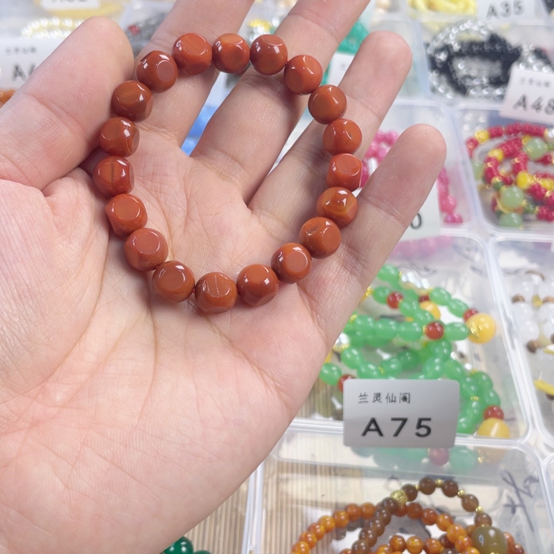 檀香紫檀（小叶紫檀）手串银S925镀金镶嵌