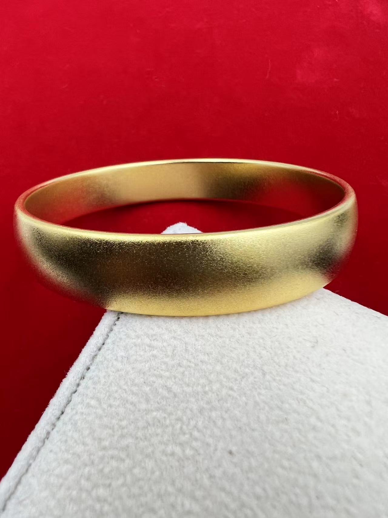 铜合金手镯 H23手镯金色古法精工时尚不褪色