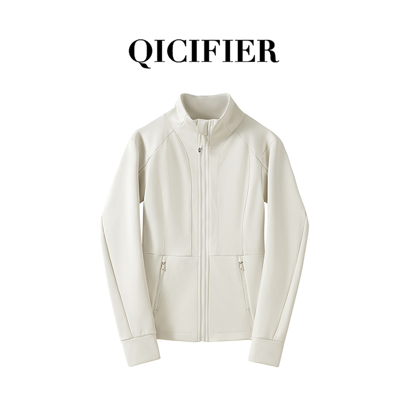 qicifier显瘦实力派 白 加绒保暖轻盈运动夹克外套 5031