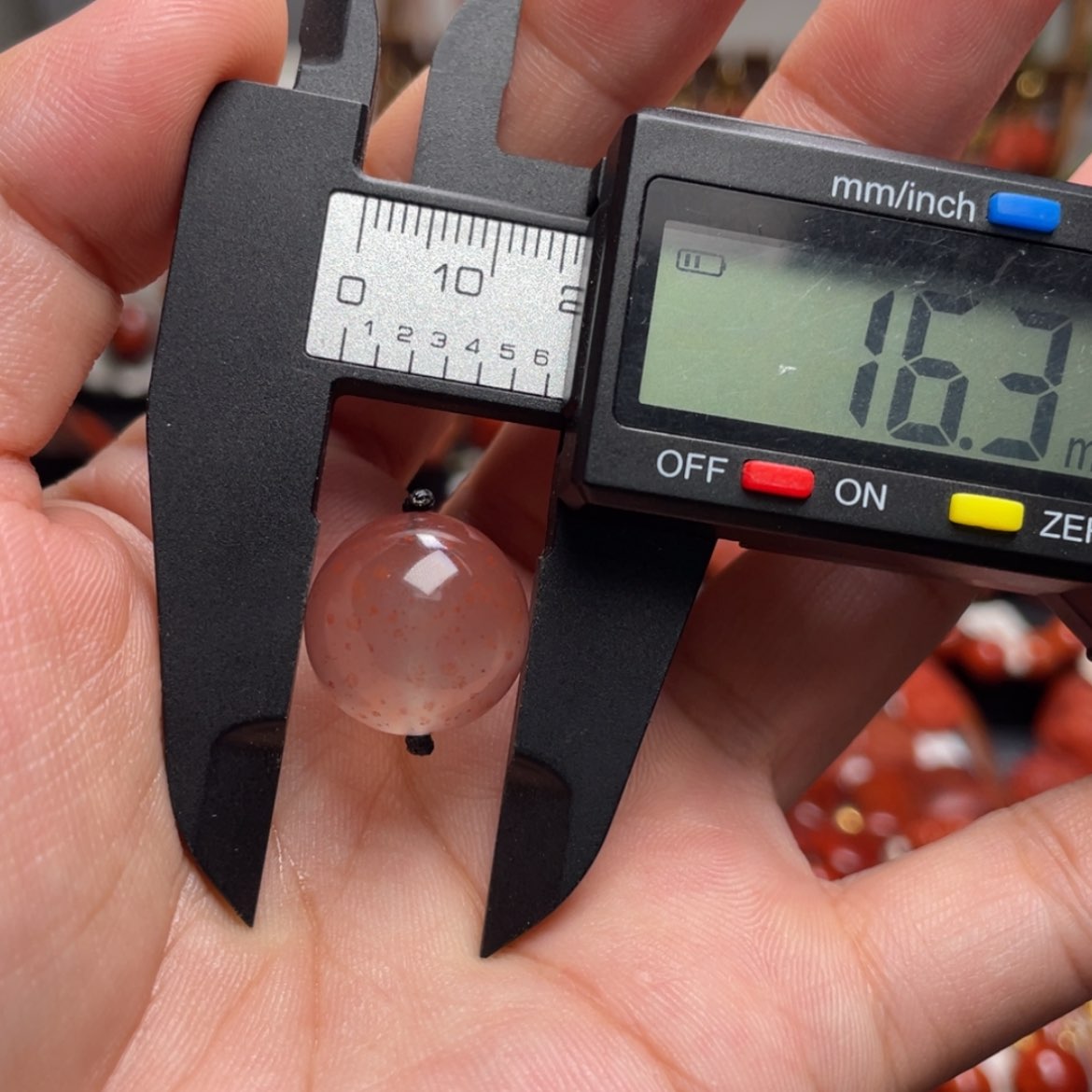 【闪购商品】未镶嵌16.3mm满天星圆珠南红玛瑙