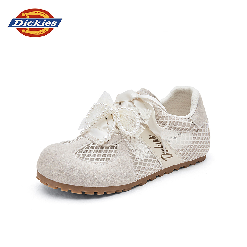 Dickies秋季时尚休闲鞋轻便透气蝴蝶结鞋豆豆鞋皮鞋女鞋潮流百搭