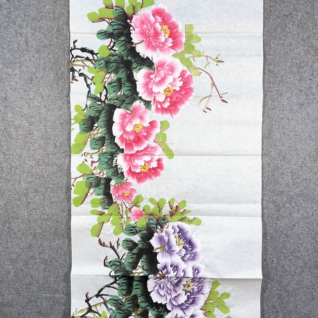 国画338 牡丹等植物生长于这里生长环境