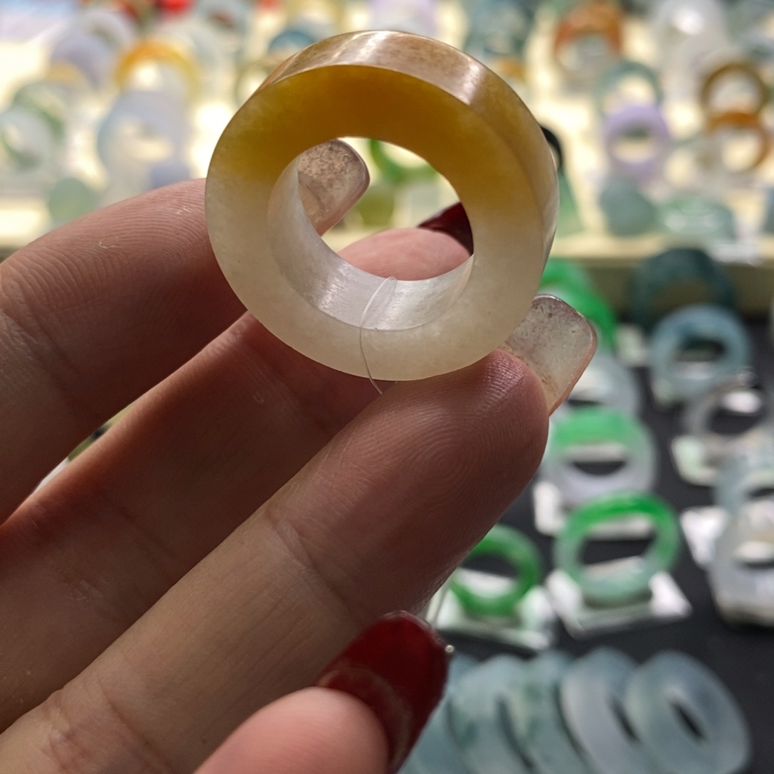定制翡翠未镶嵌翡翠戒指14-24