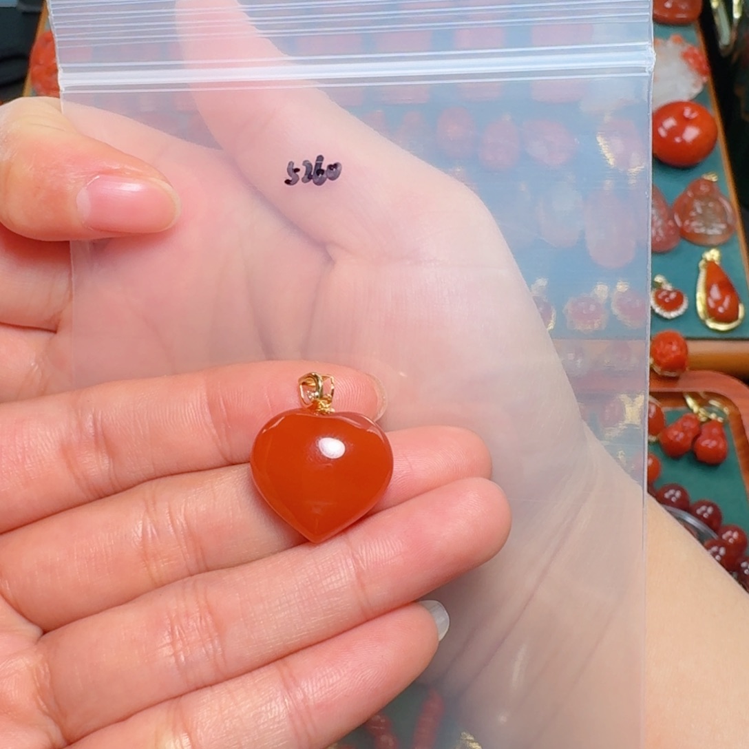 南红玛瑙南红18K金镶嵌