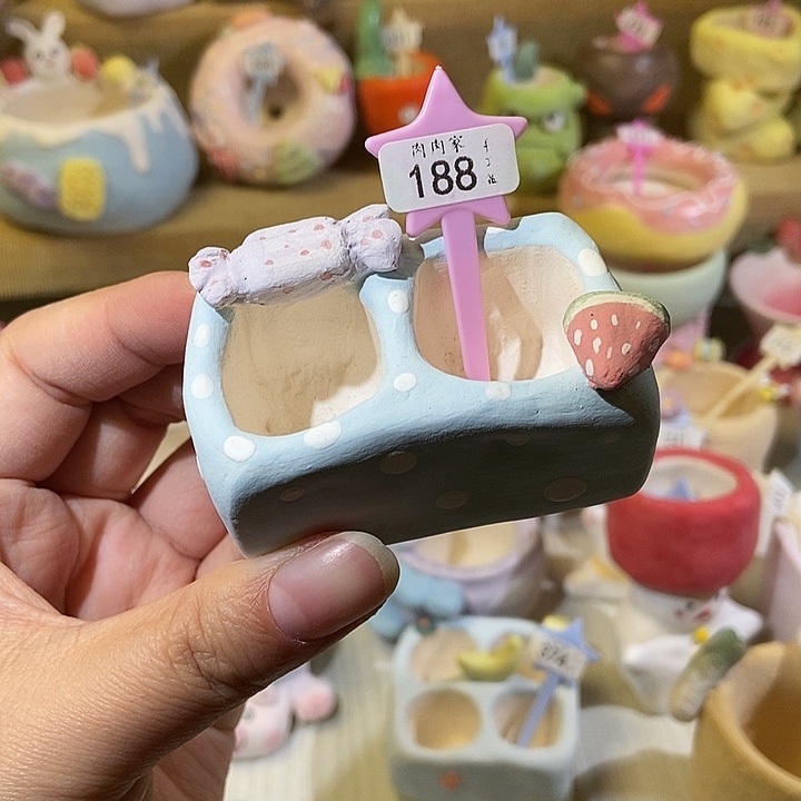 188 手工手绘盆 满29包邮 