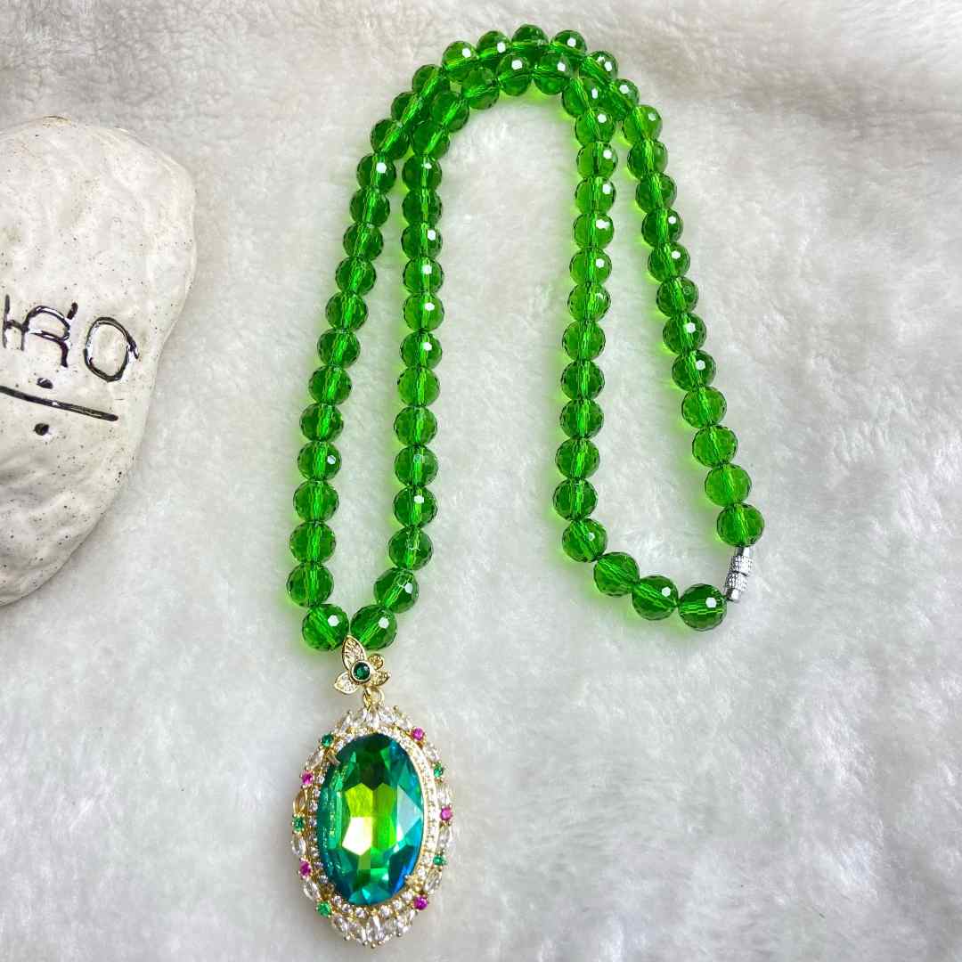 Y典藏品  绿彩高端项链美观大气美轮美奂尽显魅力