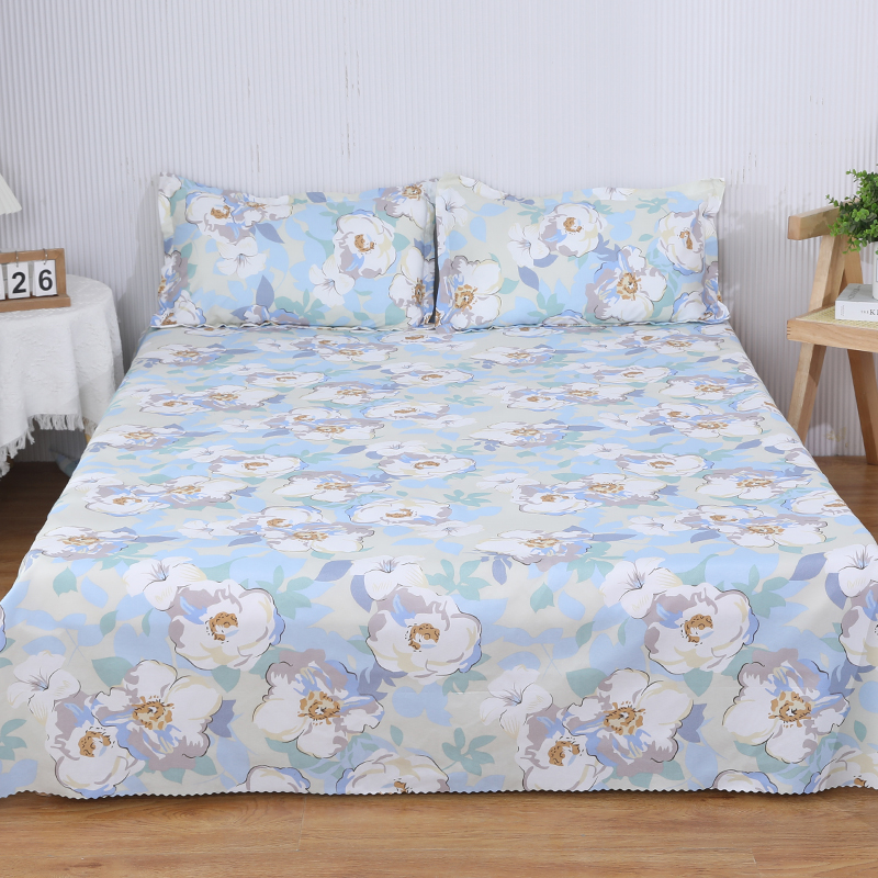 四季通用加厚亲肤柔软透气大尺寸双人床单200x230cm