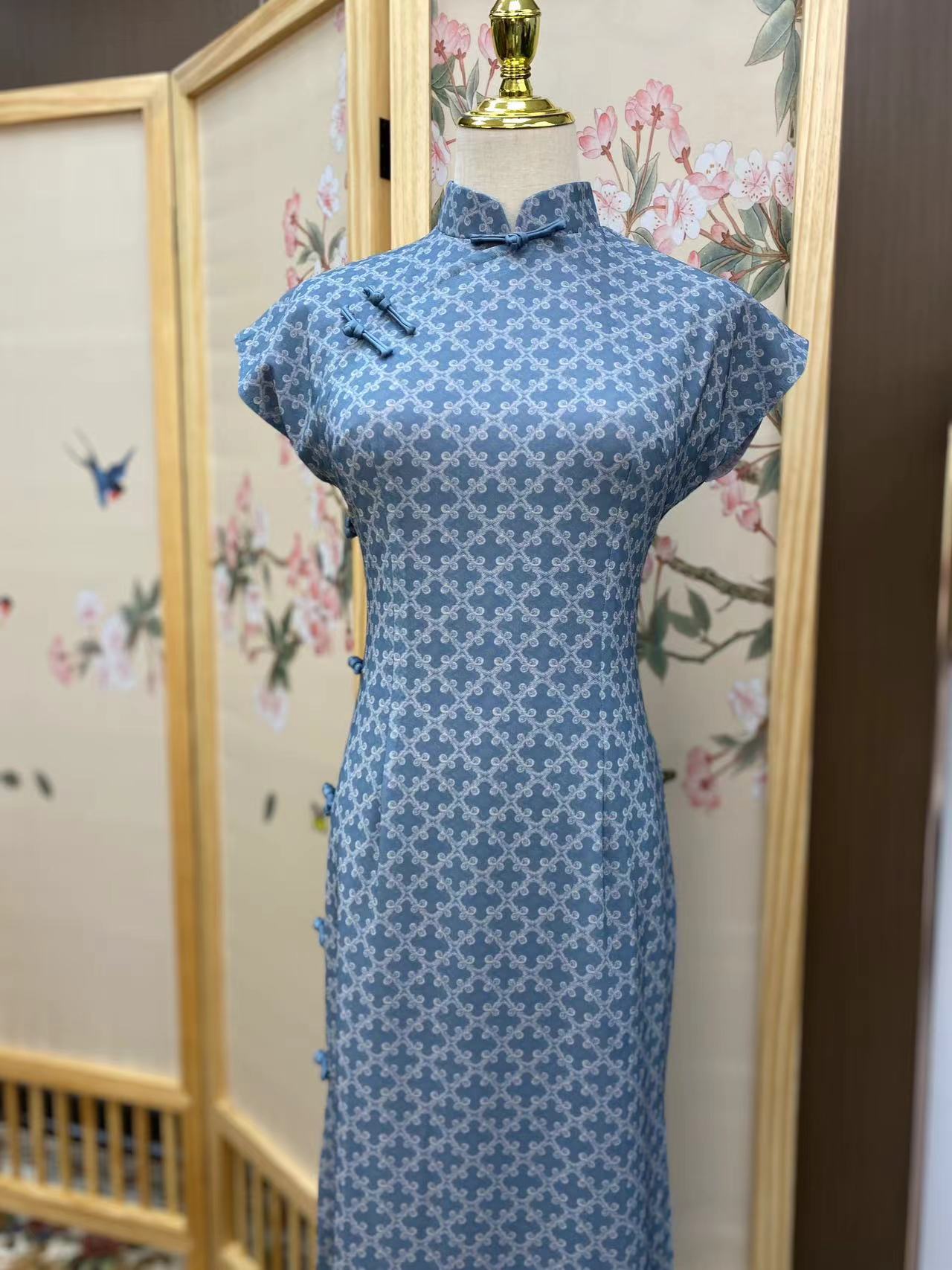 依秋 民国风日常气质文艺国风手工扣旗袍