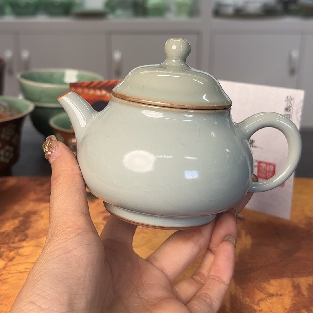 龙泉云间青瓷小米茶器