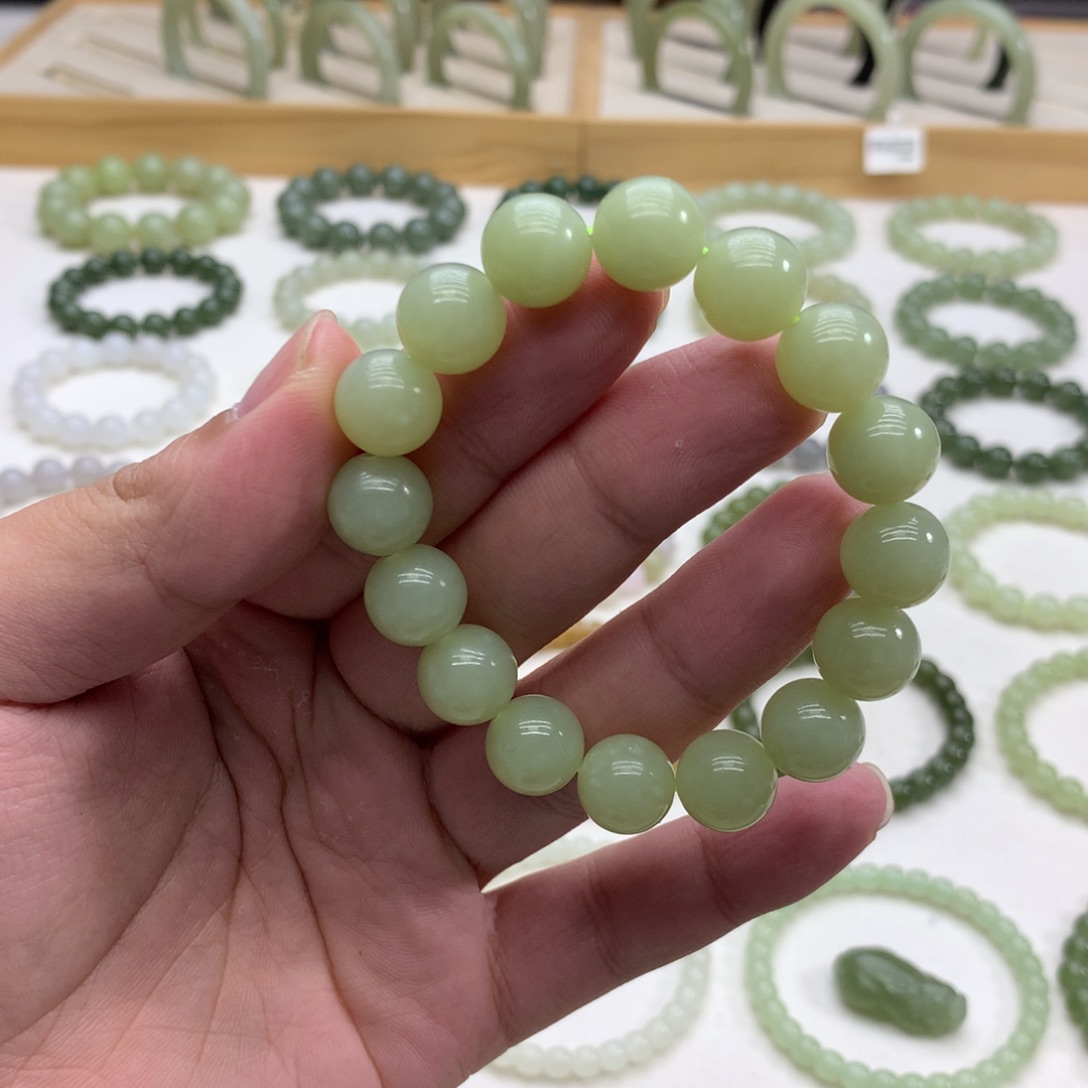 和田玉手串（晴水11.8）未镶嵌