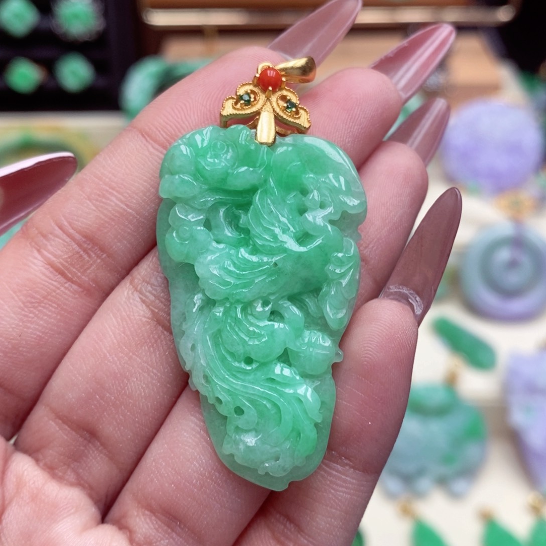颈饰未镶嵌翡翠翡翠吊坠