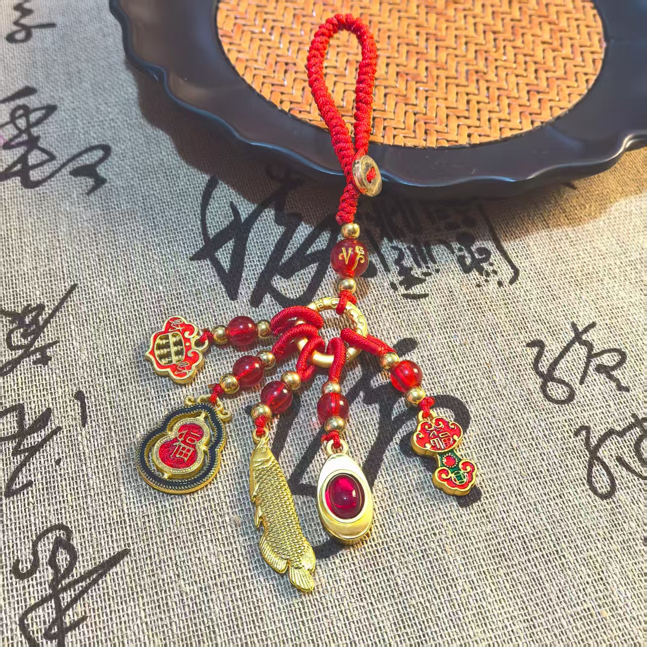 普陀山 「五福临门」钥匙包包挂件