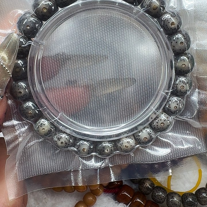 星月菩提手串634殿堂黑灰星月菩提10桶单圈