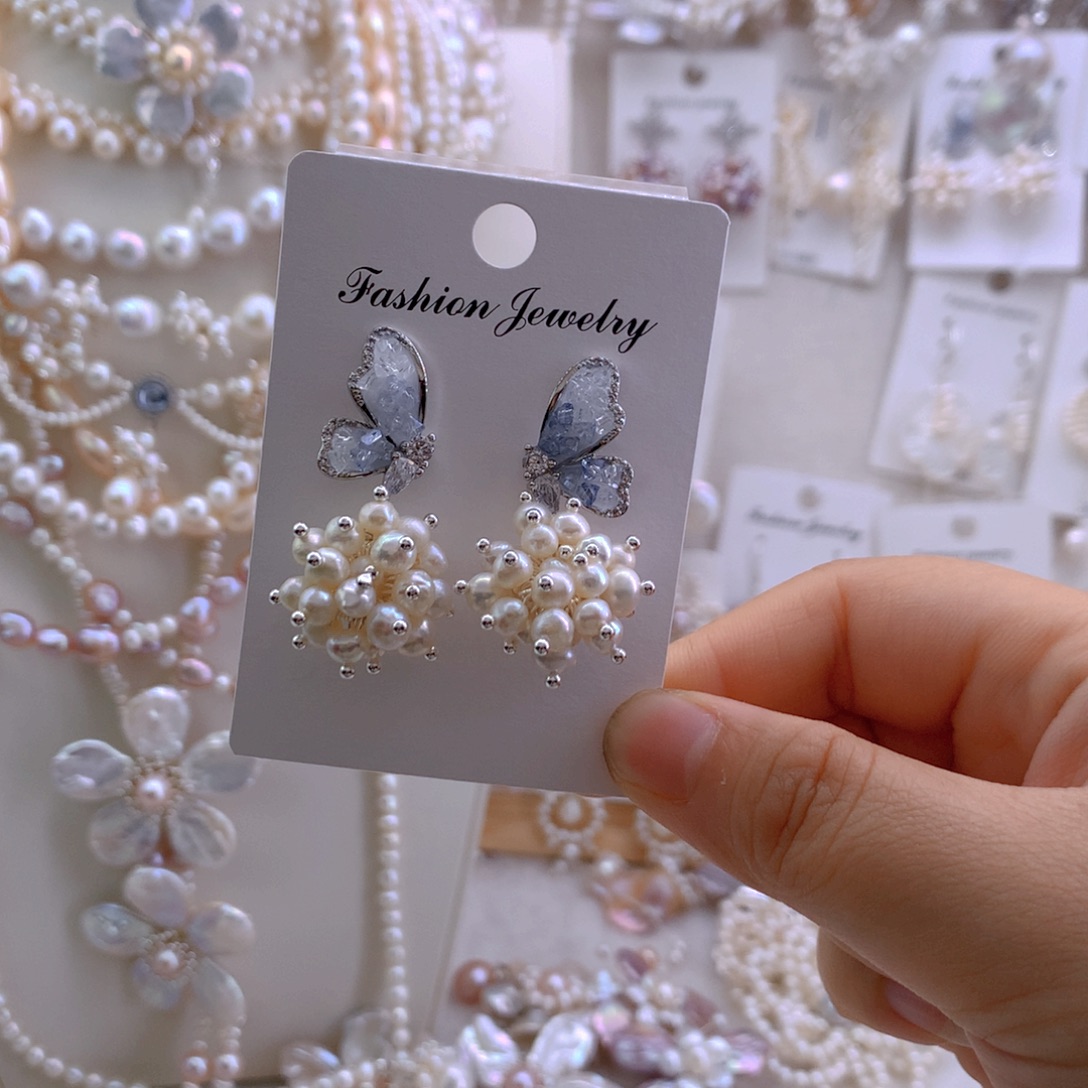 未镶嵌淡水珍珠耳环