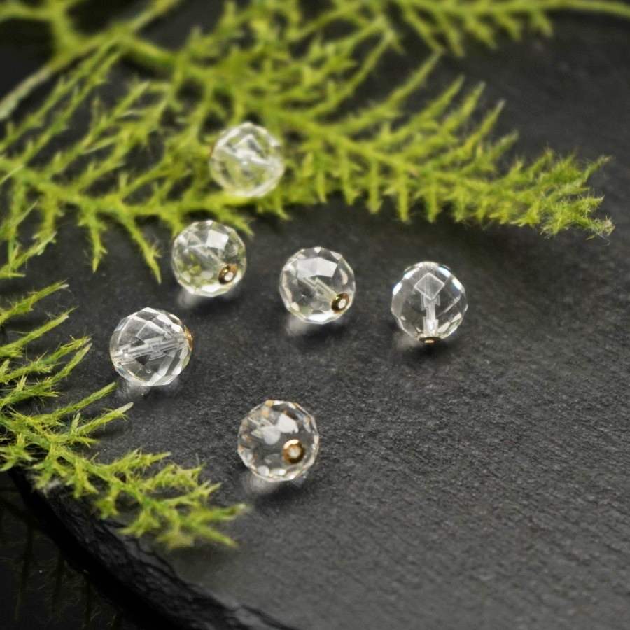 18k金喜马拉雅白水晶路路通11mm+切面爆闪珠吊坠 多样性发一
