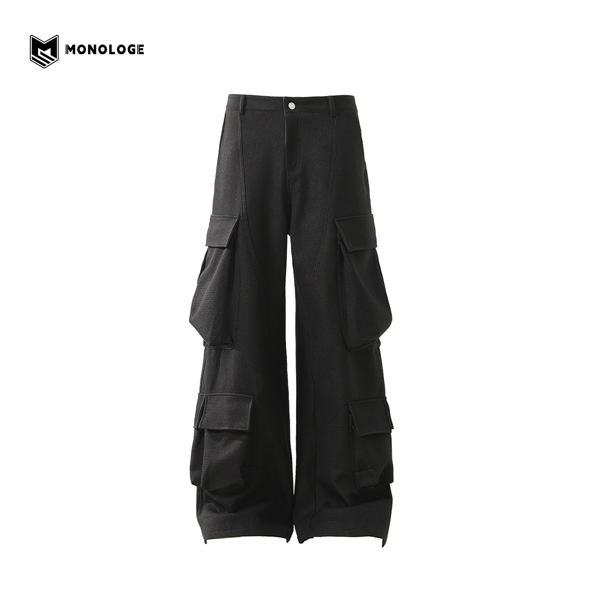 MONOLOGE美式潮流多口袋工装裤男春季新款直筒百搭宽松时尚休闲裤