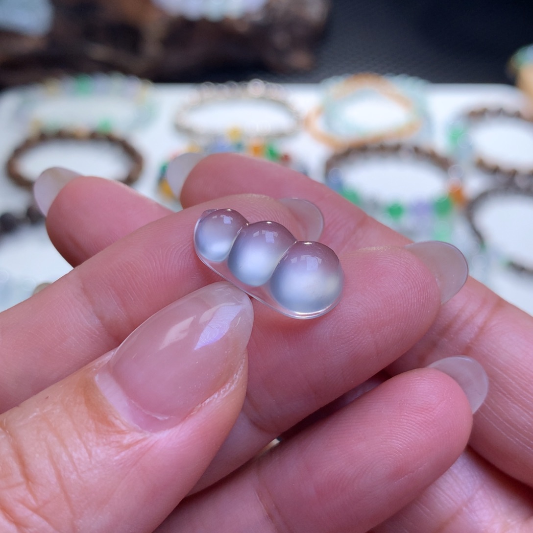 未镶嵌手链翡翠翡翠黑钢豆子