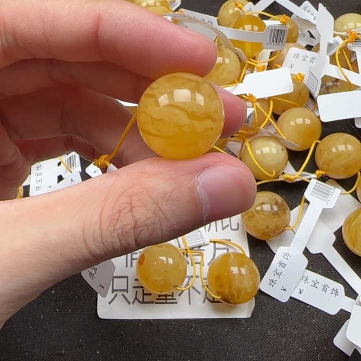 肥***毛蜜蜡未镶嵌珠宝奇石天然分单325