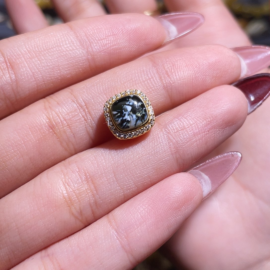 蜜蜡裸石银S925镀金镶嵌福利