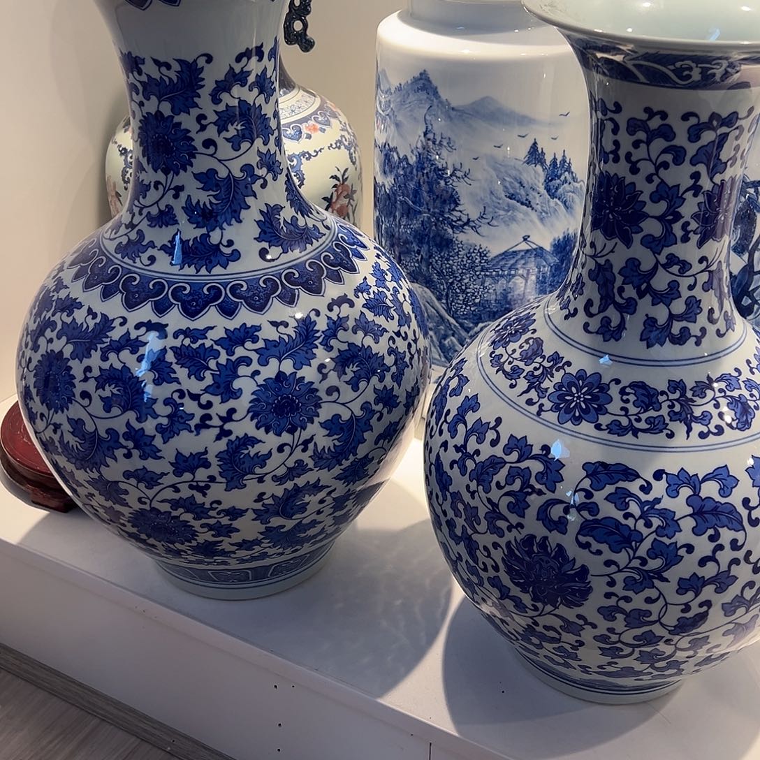 用***1摆件陶50cm一款一个青花缠枝莲