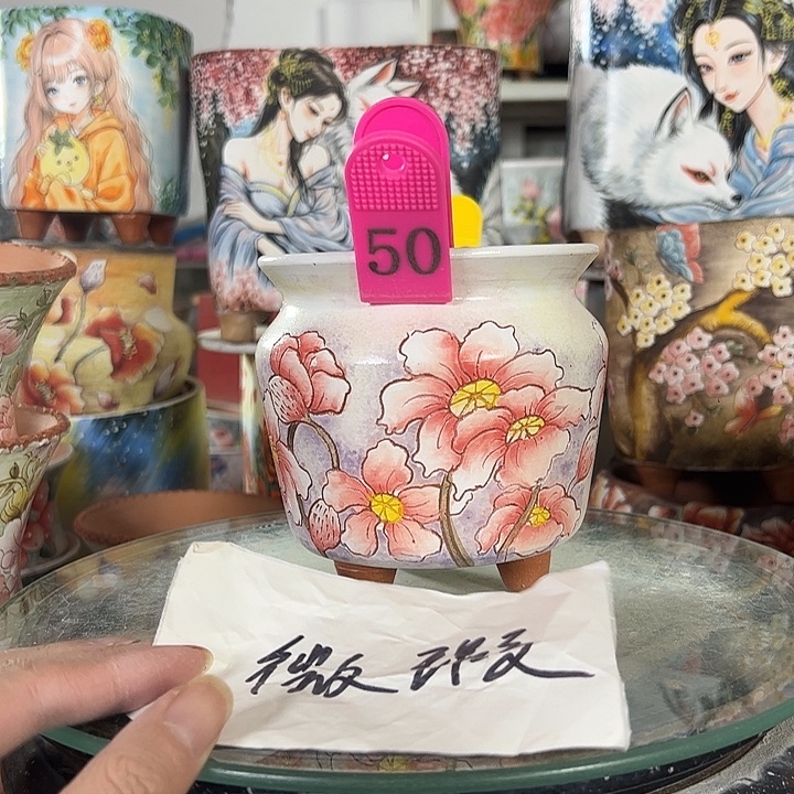 景德镇手绘花盆性价比超高