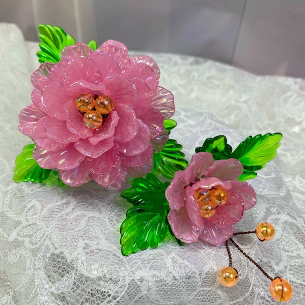 落地升级仿玉牡丹花手工材料包（平儿推荐）