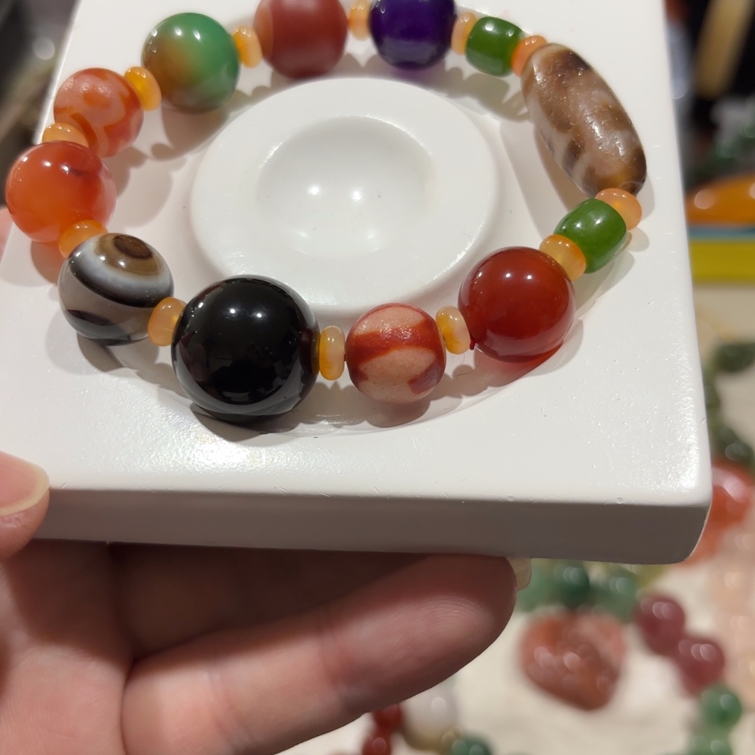 玛瑙/玉髓合金颈饰1234