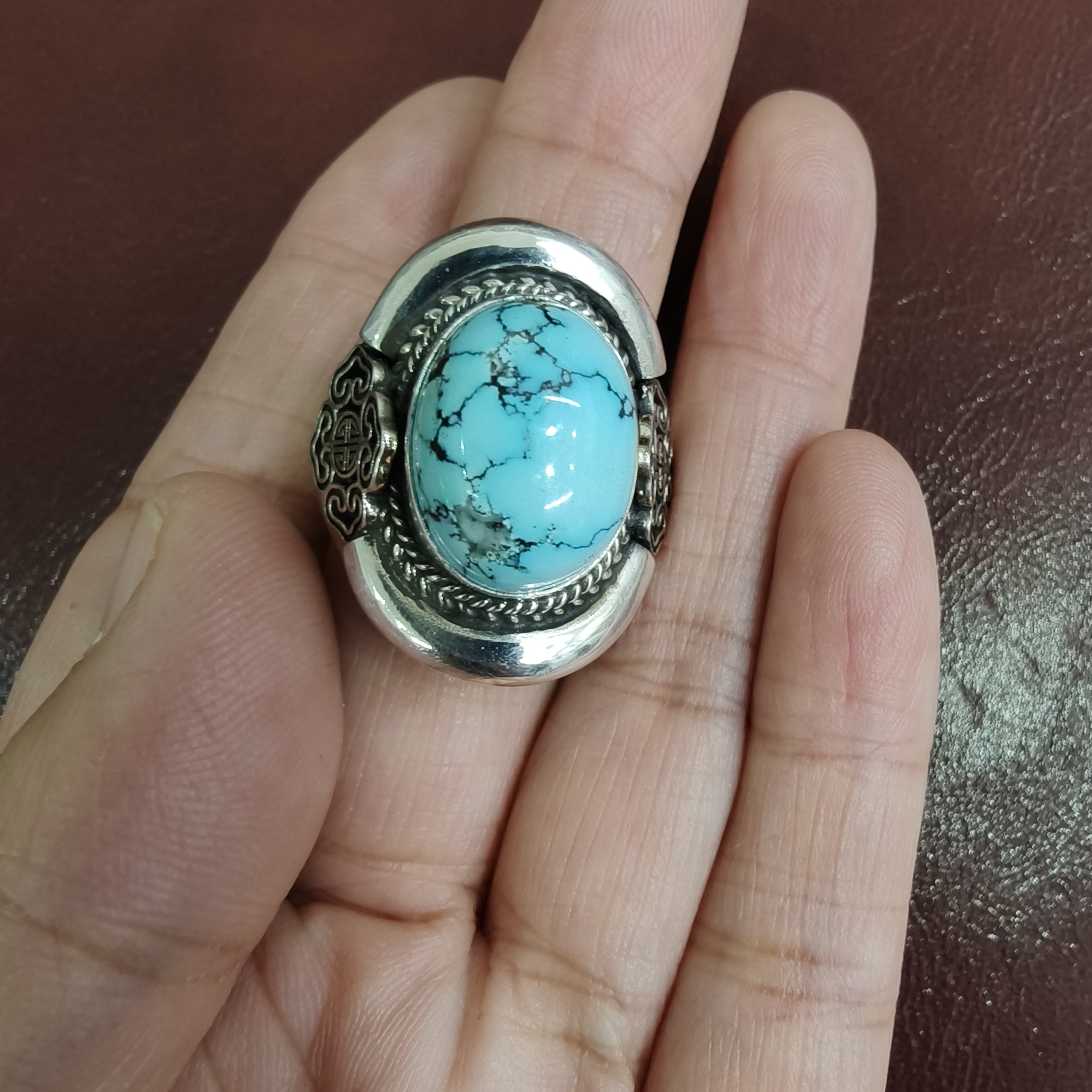 松石戒指  手工制作