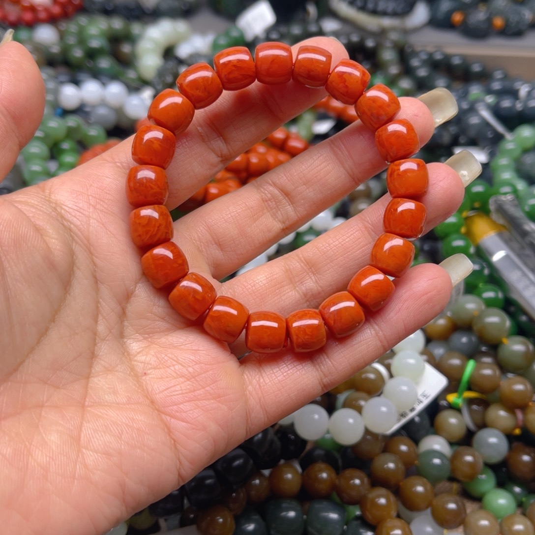 南红玛瑙未镶嵌手链